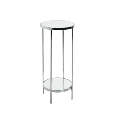 Abbildung von HAKU Möbel Blumensäule Chrom, Metall, Spiegel 5 mm Maße: H 66 cm x Ø 28 cm, Style: Art Deco