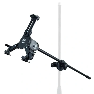 Abbildung von keepdrum K M 19790 Tablet Stativ Halterung + MSA067 Galgen Arm zum Anschrauben an Stative/Rohre