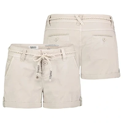 Abbildung von SUBLEVEL Bermudas Damen Short Bermuda kurze Hose Sommer Chino Stoff Hotpants mit Gürtel