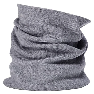 Abbildung von Enter the Complex® Weicher Merino Schlauchschal, Loop Schal, Damen und Herren, Halswärmer, 100% Wolle, Atmungsaktiv, Grau