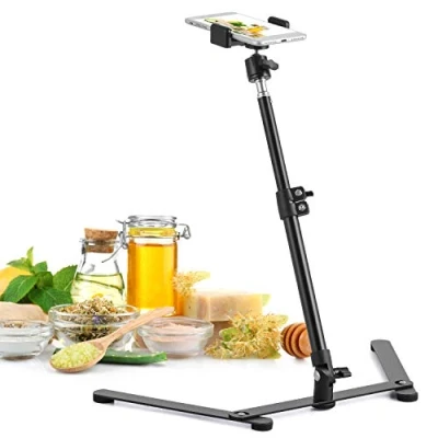 Abbildung von Einstellbarer Fotokopierständer mit Handy Klammer, Overhead Halterung, Tischständer Video Table Ständer für Live Streaming, Online Video, Food Crafting Demo Zeichnen Aufzeichnungen
