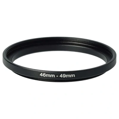 Abbildung von vhbw Step Up Ring Adapter von 46 mm auf 49 für Kamera Objektiv Filteradapter, Metall, Schwarz
