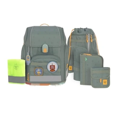 Abbildung von Lässig Set BOXY Unique Schulranzen für Kinder, Größe: One Size, Green