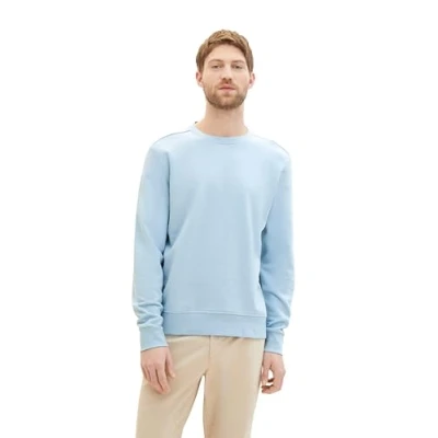 Abbildung von TOM Tailor Basic Sweatshirt, Herren, Größe: Small, Washed out middle blue