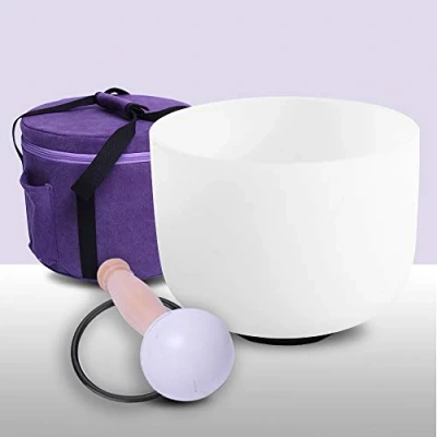 Abbildung von ENERGYSOUND Kristallquarzschale 20,3 cm 432 Hz F Herz Chakra Quarz Kristall Klangschale + Tasche