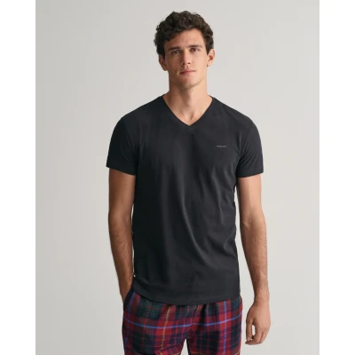 Abbildung von GANT 2ER PACK Vneck AU Unterhemd/shirt, Herren, Größe: Small, Schwarz/weiß