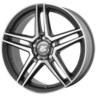 Abbildung von RC Design 5 loch 18Zoll 112mm Alufelge RCD17 himalaya grey front poliert 0620072828 Felge
