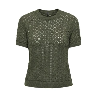 Abbildung von ONLY Onlsaga LIFE SS Oneck Tshirt basic, Damen, Größe: Medium, Khaki