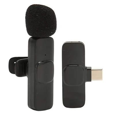 Abbildung von ciciglow Kabelloses Lavalier Mikrofon, K8 USB C Ansteckmikrofon Plug Play Mikrofon 6 10 Std. Standby Zeit für Telefon PC Tablet Vlog Videoaufzeichnung