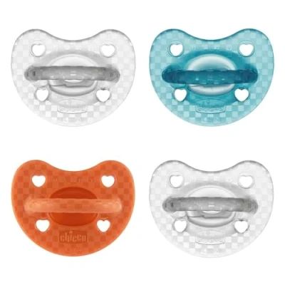 Abbildung von Chicco Physioforma Luxe Gummy, Silikon Schnuller 6 16 Monate, weich und sanft unterstützt die physiologische Atmung, fördert richtige Entwicklung des Mundes, 4 Stück, erschwinglich Deal