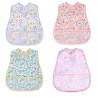 Abbildung von norinori Baby Lätzchen Wasserdicht mit Tasche 4 Stück Babylätzchen Kinder Passend für 6 24 Monate boys girls
