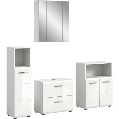 Abbildung von INOSIGN Badmöbel Set &quot;Florenz, 4 tlg. bestehend aus: 2x Midischrank, Waschbeckenunterschrank&quot;, &amp; Spiegelschrank, Badezimmer, Bad Kombination,