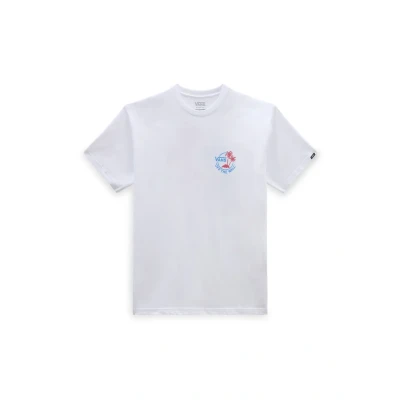 Abbildung von Vans Classic MINI DUAL PALM II SS Tshirt print, Herren, Größe: XS, White malibu blue