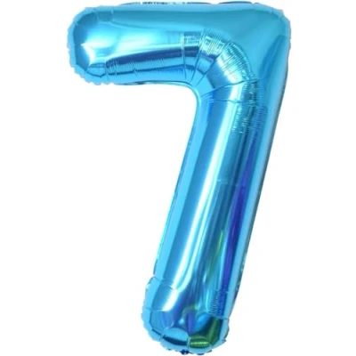 Abbildung von Geburtstag zahlen luftballon 7 jahre Blau Folienballon XXL Riesen in 40&quot; 101cm Geburtstagsdeko Ballon Zahl Deko zum .Fliegt mit Helium