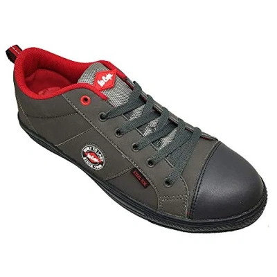 Abbildung von Lee Cooper ‎LCSHOE054 Workwear SB/SRA Retro Baseballstiefel, Unisex Sicherheitsstiefel mit modernem Design, Arbeitssicherheitsschuh, Grau, 36 EU