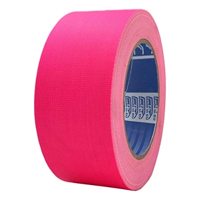 Abbildung von ACIT Gewebeband, fluoreszierendes rosafarbenes Klebeband, 50 mm x 25 m, verstärktes Duct Tape, Befestigung und Verpackung mit hoher Haftkraft (Rose)