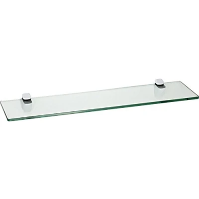 Abbildung von ib style® Glasregal 8mm mit Befestigungsclips CUCALE Weiß9 Größen 3 Dekore Klar 60x15 cm