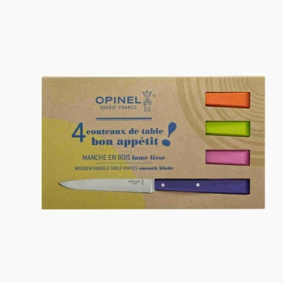 Abbildung von Opinel Bon Appétit Pop N125 Tafelmesserset 4 teilig