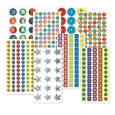 Abbildung von Sticker Solutions Aufkleber zur Belohnung, Sterne und Smiles (1332er Pack)