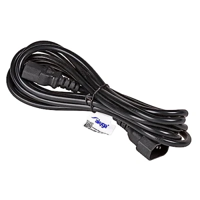 Abbildung von Akyga AK PC 07C Netzkabel für Monitor Drucker Beamer TV Spielkonsole Stromkabel 3 Pin Polig Erweiterung IEC C13 / C14 3m, Kaltgerätekabel schwarz, Cu 100% Kupfer, 3x1 mm2 HQ