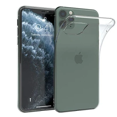 Abbildung von EAZY CASE Hülle kompatibel mit iPhone 11 Pro Max Schutzhülle Silikon, Ultra dünn, Slimcover, Handyhülle, Silikonhülle, Backcover, Durchsichtig, Klar Transparent
