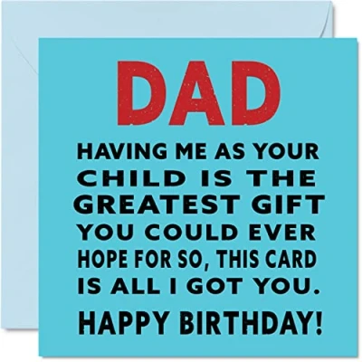 Abbildung von Lustige Vatertagskarten für Papa Greatest Gift Dad Witz Happy Birthday Karte von Sohn Tochter, Vatergeburtstagsgeschenke, 145 mm x Vatertagsgrußkarten Geschenk