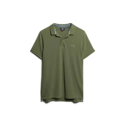 Abbildung von Superdry Classic Poloshirt, Herren, Größe: Large, Thrift olive marl