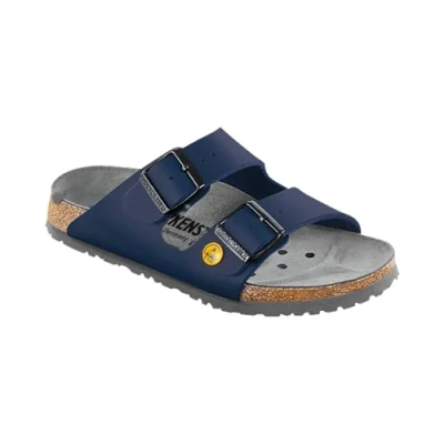 Abbildung von Birkenstock Pantolette flach, Damen, Größe: 40, Blau Schuhe
