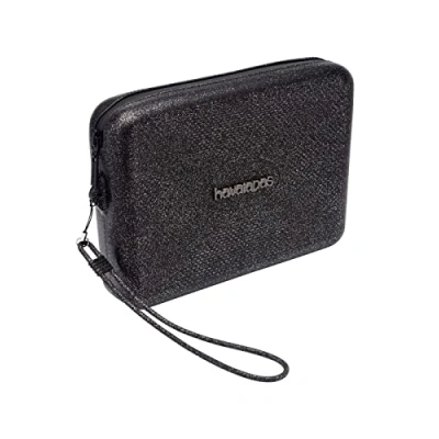 Abbildung von Havaianas Beach Necessaire Glitter Kosmetiktasche, Größe: One Size, Black