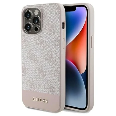 Abbildung von Guess GUHCP15XG4GLPI Hülle für iPhone 15 Pro Max 6.7&quot; Rosa Hard case 4G Stripe Collection