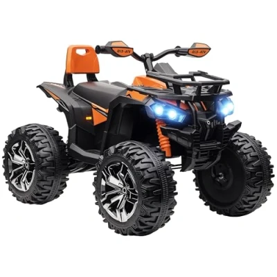 Abbildung von HOMCOM Kinder Quad Elektro 12V Kinderquad mit Vorwärts , Rückwärtsfunktion, TF /USB Anschluss, MP3 Musikplayer, 3 8 km/h für 5 Jahre Orange