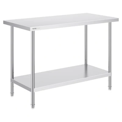 Abbildung von VEVOR Arbeits und Vorbereitungstisch Edelstahl Arbeitstisch 610x1219x864mm