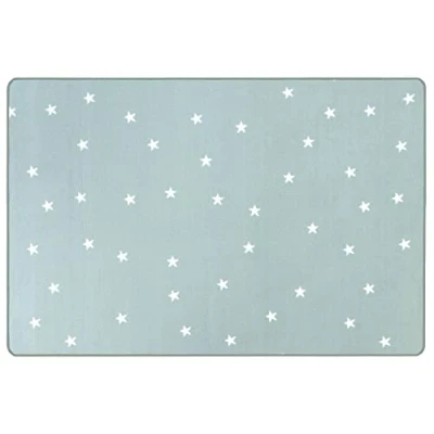 Abbildung von Primaflor Kinderteppich mit Sternen Stella, Pastell Mint Grün, 140 x 200 cm, Hochwertiger und Pflegeleichter Teppich für Kinder Babyzimmer, Spielteppich Mädchen Jungen