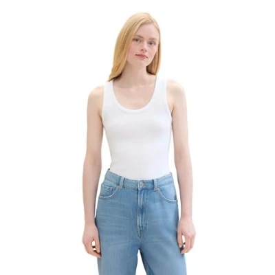 Abbildung von TOM Tailor Denim MIT Struktur Top, Damen, Größe: Large, White