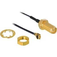 Abbildung von RP SMA Buchse zum Einbau &gt; MHF/U.FL LP 068 Stecker, Adapter