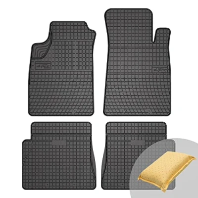 Abbildung von FROGUM EL Toro Gummimatten Ganzjähriges Set von Autofussmatte Auto Fußmatten für Renault Kangoo I 1998 2008 Beständiges Gummi Material 1,5cm Schutzkante