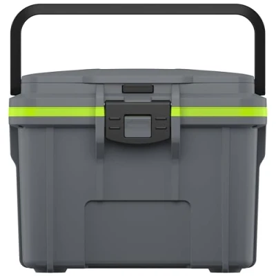 Abbildung von PELI 8QT Kühltasche, Hochwertige tragbare Kühltasche mit ganztägiger Kältespeicherung, Kapazität für 6 8 Dosen, Fassungsvermögen innen: Liter, Farbe: Dunkelgrau/Grün