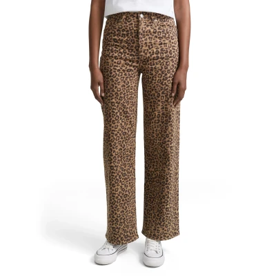 Abbildung von TOM Tailor Denim Jeans Straight Leg, Damen, Größe: Lx32, Brown black leo