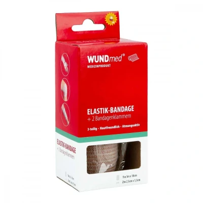 Abbildung von Elastik Bandage 10 cmx3 m mit Bandagekla 1 St