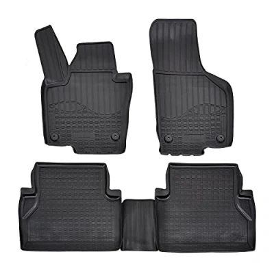 Abbildung von Norm Liners 3D Gummimatten Auto Matten Fussmatten Kompatibel mit Sharan 2, ab 2010, Rand cca 4cm, Allwetter, 4Tlg, Premium Qualität