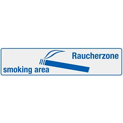 Abbildung von Metafranc Klebeschild &quot;Raucherzone&quot; 200 x 48 mm / Beschilderung Infoschild Gebotsschild Gebotskennzeichnung Raucher Bereich 500830