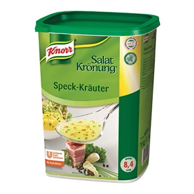 Abbildung von Knorr Salatkrönung Speck Kräuter Dressing (Trockenmischung für Salatdressing mit ausgesuchten Kräutern, Gewürzen und Speck) 1er Pack (1 x 1 kg)