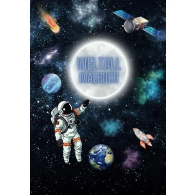 Abbildung von Weltall Malbuch: Planeten, Raumschiffe, Astronauten, Raketen und mehr (Ausmalbücher für Kinder)