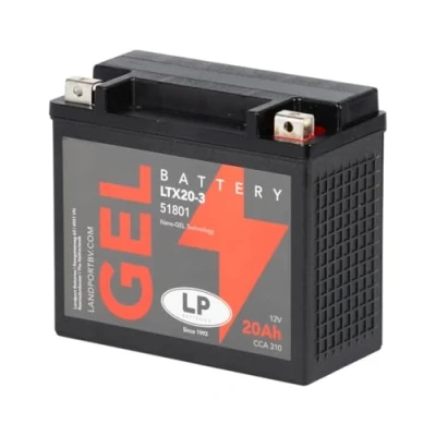 Abbildung von LP BATTERIES GTX20 3 12V 20AH Motorrad Batterie, wartungsfrei versiegelt und vorgeladen kompatibel mit 4SH 82100 21, 51822, BTY YTX, CTX20 BS, ETX20L FTX20L BS Roller Quad Moped