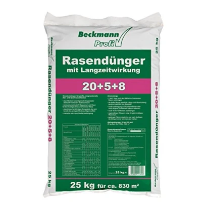 Abbildung von Beckmann Profi Rasendünger 20+5+8 mit Langzeitwirkung, 25 kg