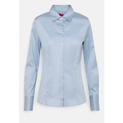 Abbildung von HUGO THE Fitted Hemdbluse, Damen, Größe: 34, Blue