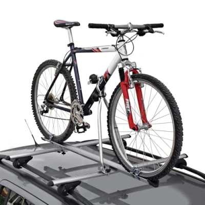 Abbildung von Menabo Fahrradträger Fahrräder Huggy Heckträger Fahrrad Faltbar Abnehmbar Leichtgewichtig Zubehör Fahrradständer Aluminium Schwarz Silber TÜV