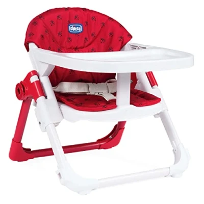Abbildung von Chicco Chairy Baby Sitzerhöhung 6 Monate bis 3 Jahre (15 kg), Kinderhochstuhl, Verstellbar, Mitwachsender Hochstuhl, Kompakt zu schließen und Abnehmbare Tischplatte