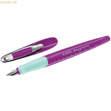 Abbildung von 2 x Herlitz Füllhalter my.pen M Feder lila/minze LW