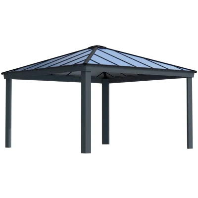 Abbildung von Palram Canopia Pavillon &quot;Dallas&quot;, 425 x 425,5cm, Anthrazit